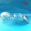 250ml clear PET cream jar with aluminum cap, transparent round facial cream container