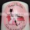 Daily care label adhesive label sticker - round pink stickers