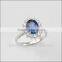 925 Stering Silver Synthetic jewelry Blue Sapphire Set Gemstone Jewelry Hong Kong Wholesale