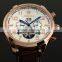 Day Date Display Analog Watch,Leather Wrist Men Automatic Mechanical Watch WM374