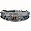 Punk Black spike rivet studs leather western dog collars