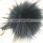Fashion 15cm raccoon fur ball key chain New pom poms keychain Key ring