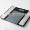body fat weighing scale with blue backlight and BMI