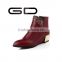 GD comfortable leisure thick heel superior short plush lining booties shoes for ladies