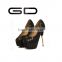 China sexy golden sequined high heel ladies footwear women dress shoes