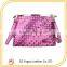 Korea Woven Hand Clutch Bag PU Handicraft Clutch Bag Metal Frame