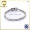 Italy style princess cut white cubic zirconia iced out 925 silver diamond tennis bracelet