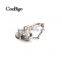 Fashion Jewelry Rhinestone Silver Double Heart Brooch Lady Girls Dresses Hijab Scarf Party Gift Apparel Promotion Accessories