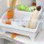 PP plastic dish rack, plastic folding dish rack Drainer With Drip Tray Cutlery Holder Kitchen Sink Rack Plate                        
                                                Quality Choice