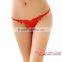 Wholesale new design cheap women panty sexy white sweet lace heart pearl g string
