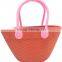 summer large silicone handle beach bag with EVA material
