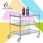 Multi-tiers separated assembled install professinal made commercial hospital medical trolley cart 2015 best sale
