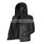 classic black waterproof safe reflective stripe hoodie raincoat