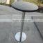 Acrylic solid surface cafe table, 2 person black coffee table and chair