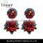 2014 Fashion Jewelry Red Crystal Earring Dangle Diamond Earrings Jewelry for Women