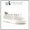Foot wrapping women's canvas shoes personalized hand-painted shoes girl bear flat grey low graffiti shoes loafer