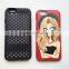2 in 1 design phone case with custom pattern and logo with beautiful girl for iphone 6 case