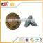 Metal silver jeans shank button
