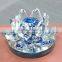 Blue crystal flowers crystal lotus flower in Chinese style