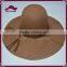 Ladies Wide Brim Tan Color Wool Felt Hat Floppy Hat With Sew Line
