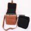 Factory price brown leather Camera Bag with strap in Dongguan