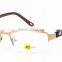 Fashioned oem men half-rim glasses frames eyewear stainless steel                        
                                                                                Supplier's Choice