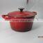 enamel coated cast iron casserole, porcelain enameledr ound casserole, cast iron cookwares, cast iron pots with enamel coating