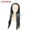 wholesale natural black color synthetic hair crochet braided lace wig for black women                        
                                                Quality Choice