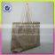 tote bags nature color hot sale jute and cotton material women handbag