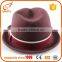 High quality mens dress felt top hats fancy wine men fedora hat with bow