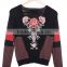 Women's etnic design soft touch embroidered flowers knitted cardigan for women knitwear supplier in turkey fancy cardigan turkey