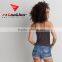 100% cotton 1*1 rib women lace halter top , strip tank top for women