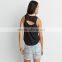 OEM Design Womens 100% Cotton Plain Black Deep Cut Tank Top Loose Fit Sexy Sleeveless Tank Top
