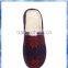 Navy/Burgundy snowflake knitted man slipper/mule slipper