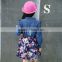 2016 cotton custom new pattern summer girl dress hot sale kids latest fashion Denim Skirt