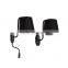 modern style double outlets wall sconce polished brush finish with black or white linen lamp shade