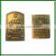 gold embossed label sticker, metal wine sticker label