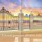 Decorative wrought iron double entry door