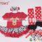 Fashionable kids Four Seasons christmas Girls Skirt Weater Set Red Christmas Girls Christmas Skirts