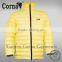 Fashion european style windproof light yellow winter down jacket for men