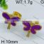Fashion Hot butterfly style golden earing wholesale