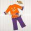 Lovely Childrens Boutique holiday clothing girls wear kid outfit autumn clothing sets for children on christmas