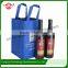 Promotional customized recyclable 6 bottles non woven wine bag,wine tote bag wholesale