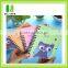 Spiral A4 cute Custom Kraft Owl shape paper notebook