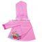 2015 Cheap Girls Lightweight Pink PVC Raincoat For Children