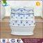 Fashion accessories round embossed elegant floral blue grid new bathroom set