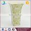Square lime green landscape Motif stoneware hand made vases
