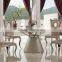 TH379 modern stainless steel cheap round glass cafe table chair set