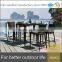 PE rattan dining table set new model for outdoor