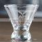 5oz etched laser engrave glass sand blasted logo wine glass cup